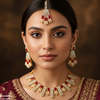 Rectangle Pearl Necklace Set
