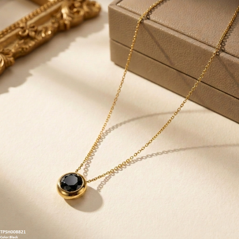 Stainless Steel Round Drop Pendant