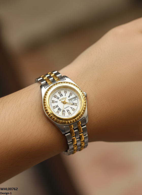 Round Stone Dial Women's Watch