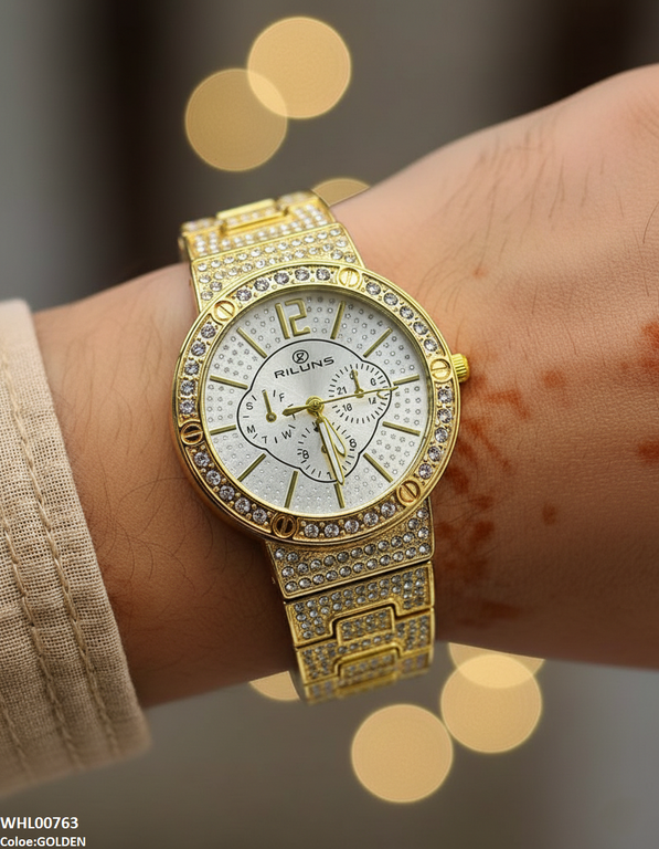 Round Rhinestone Women's Watch