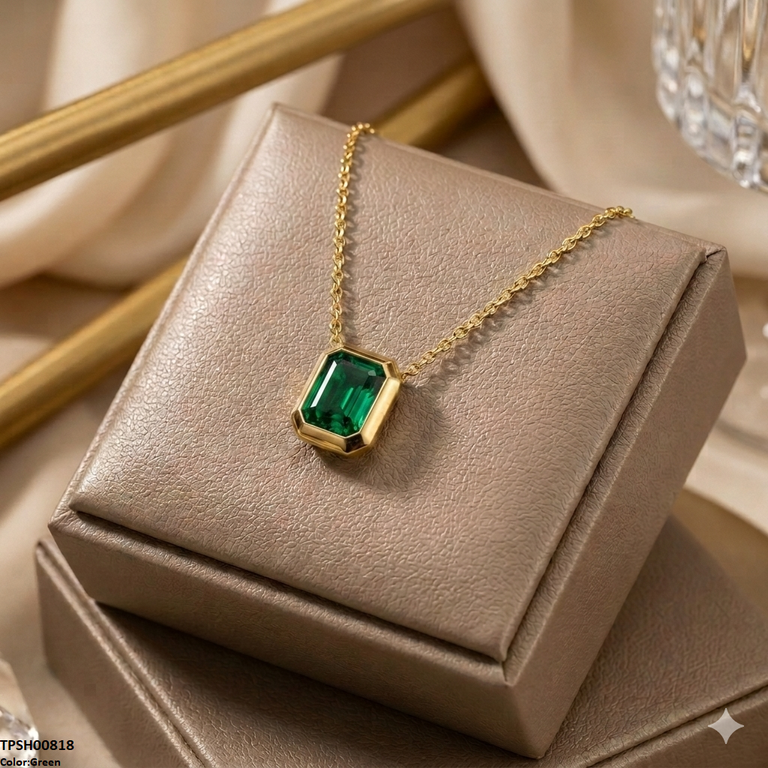 Stainless Steel Rectangle Drop Pendant
