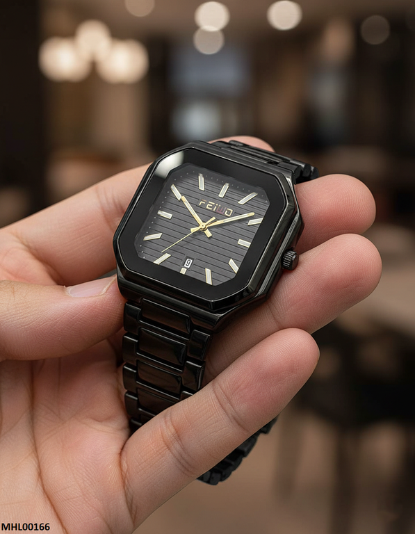 Square Black Dial Men's Watch