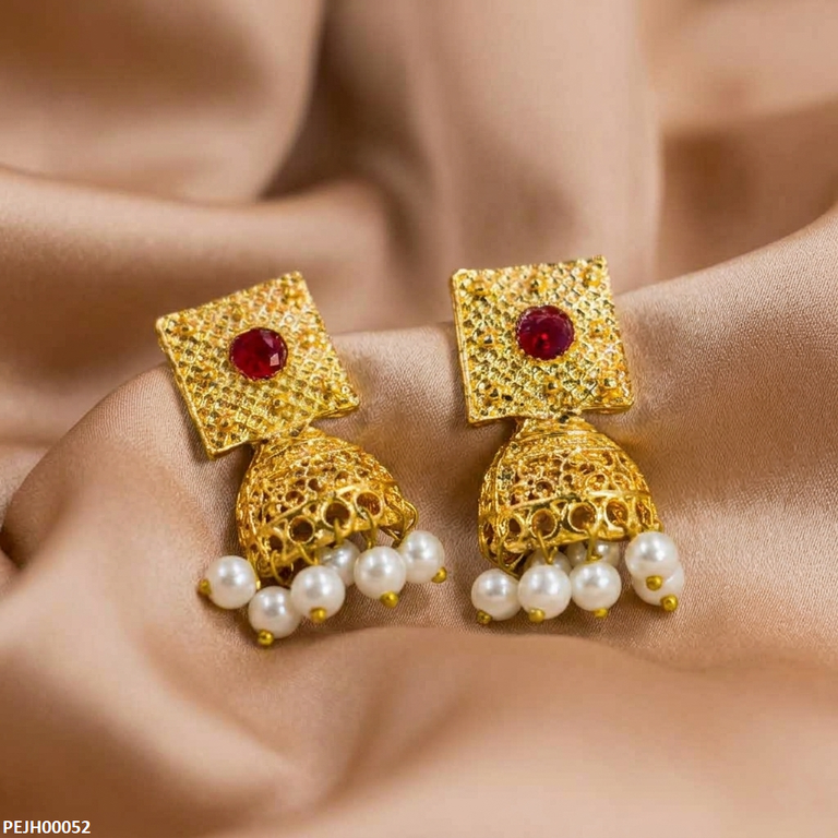 Square Pearl Drop Jhumki