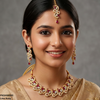 Tear/Round Necklace Set