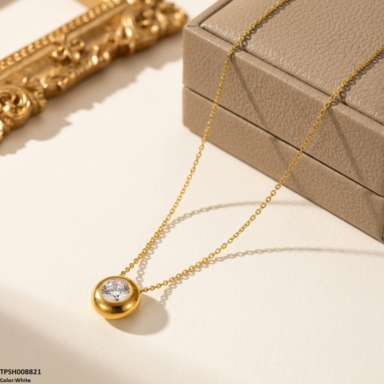 Stainless Steel Round Drop Pendant
