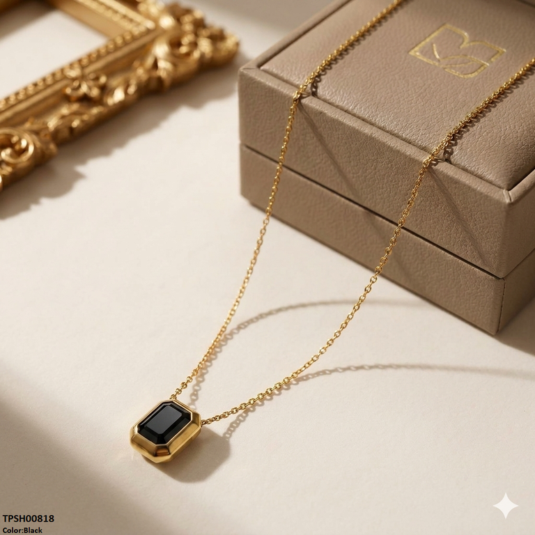 Stainless Steel Rectangle Drop Pendant