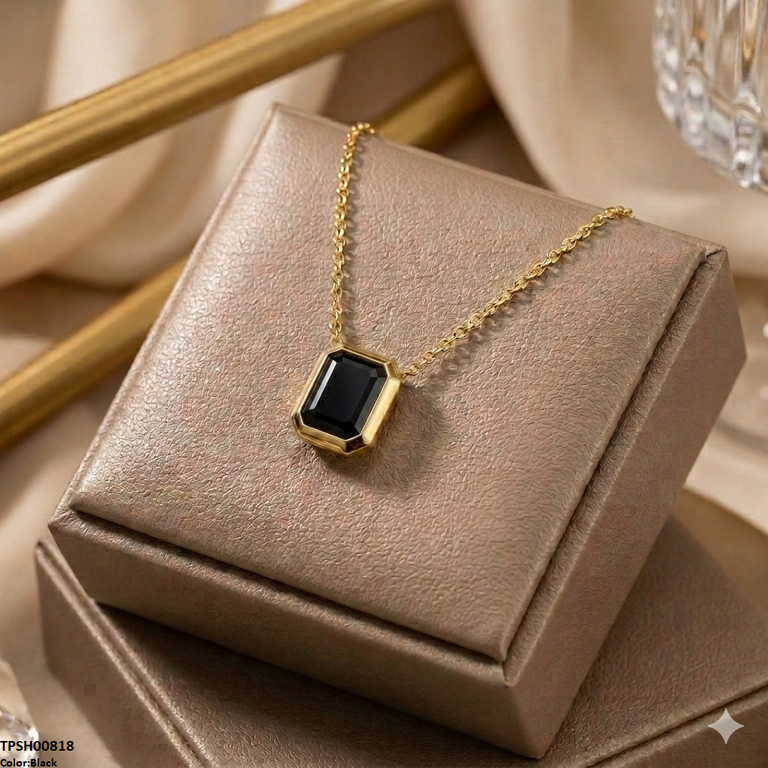 Stainless Steel Rectangle Drop Pendant