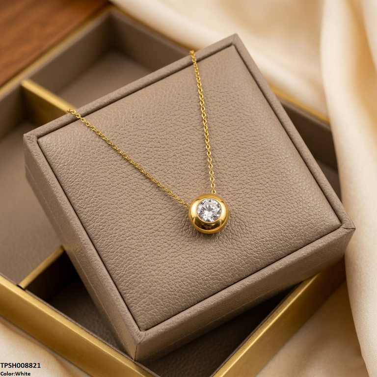 Stainless Steel Round Drop Pendant