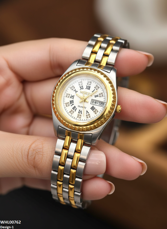 Round Stone Dial Women's Watch