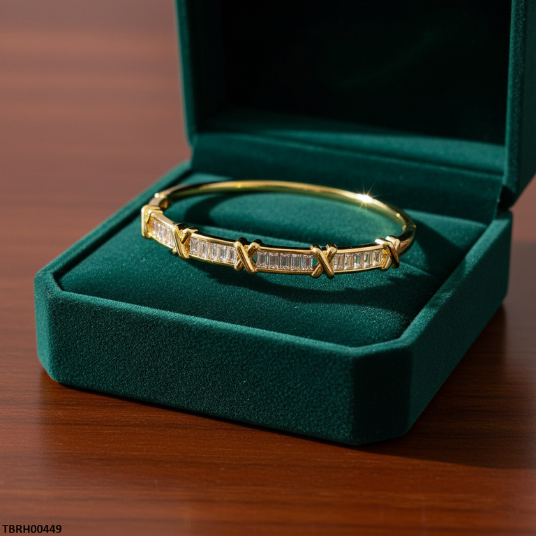 Stone Cross Bracelet Openable