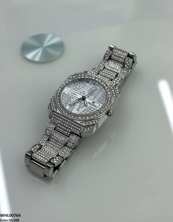 Round Rhinestone Dial Women's Watch
