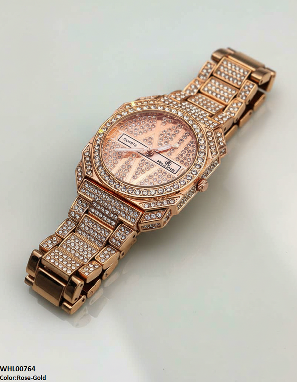 Round Rhinestone Dial Women's Watch