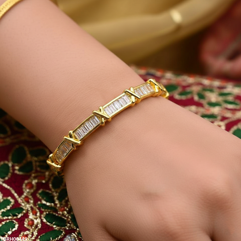 Stone Cross Bracelet Openable
