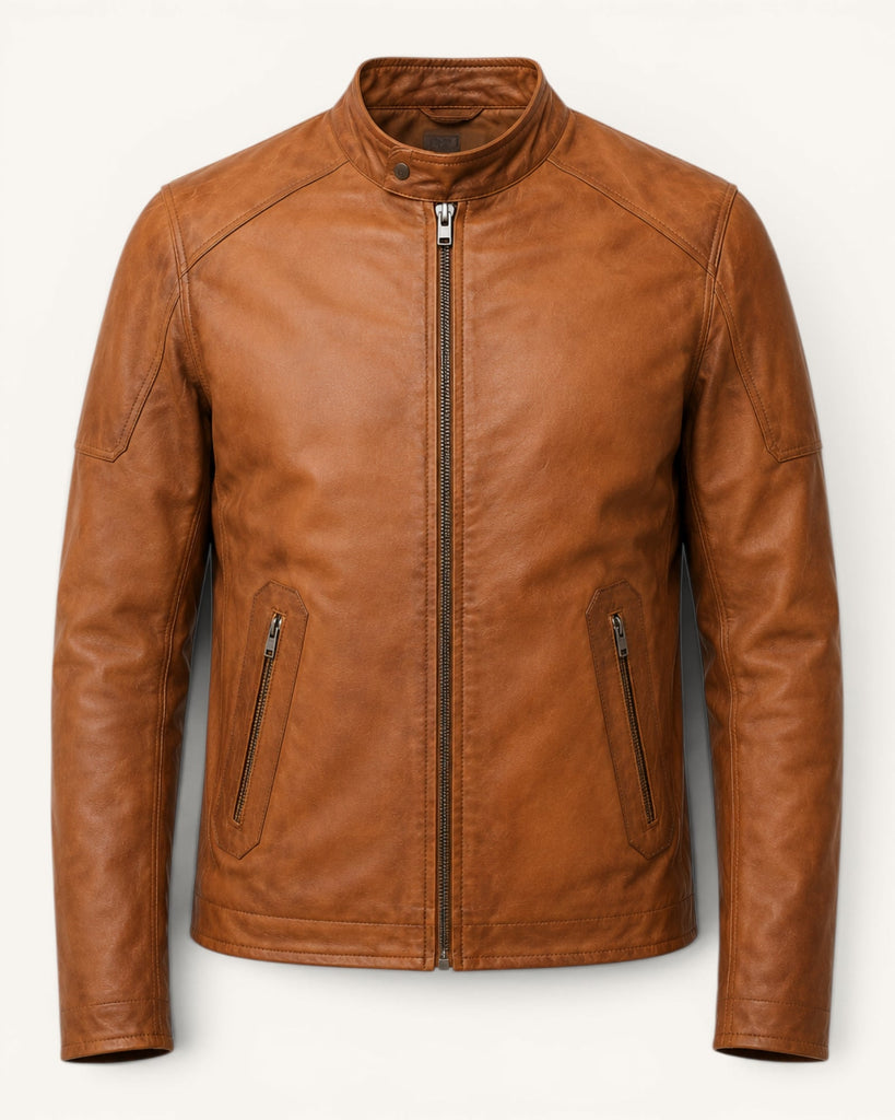 Men's Genuine Leather Jacket (J-0055)