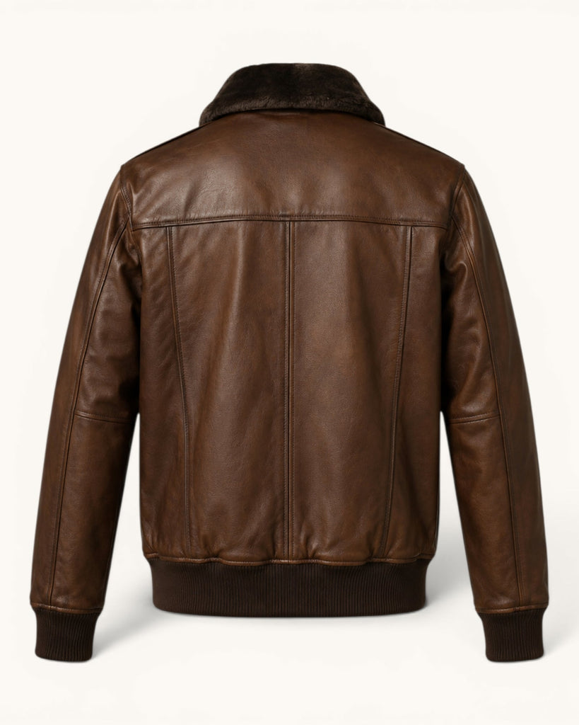 Men's Genuine Leather Jacket (J-0046)