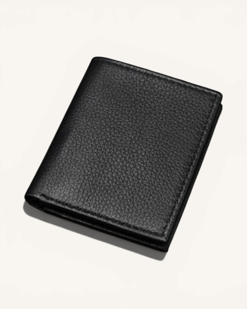 Genuine Leather Wallet (W-901 Black Miled)