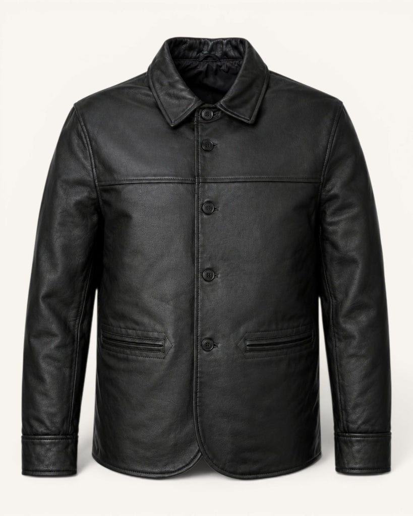 Men's Genuine Leather Jacket (J-0056)