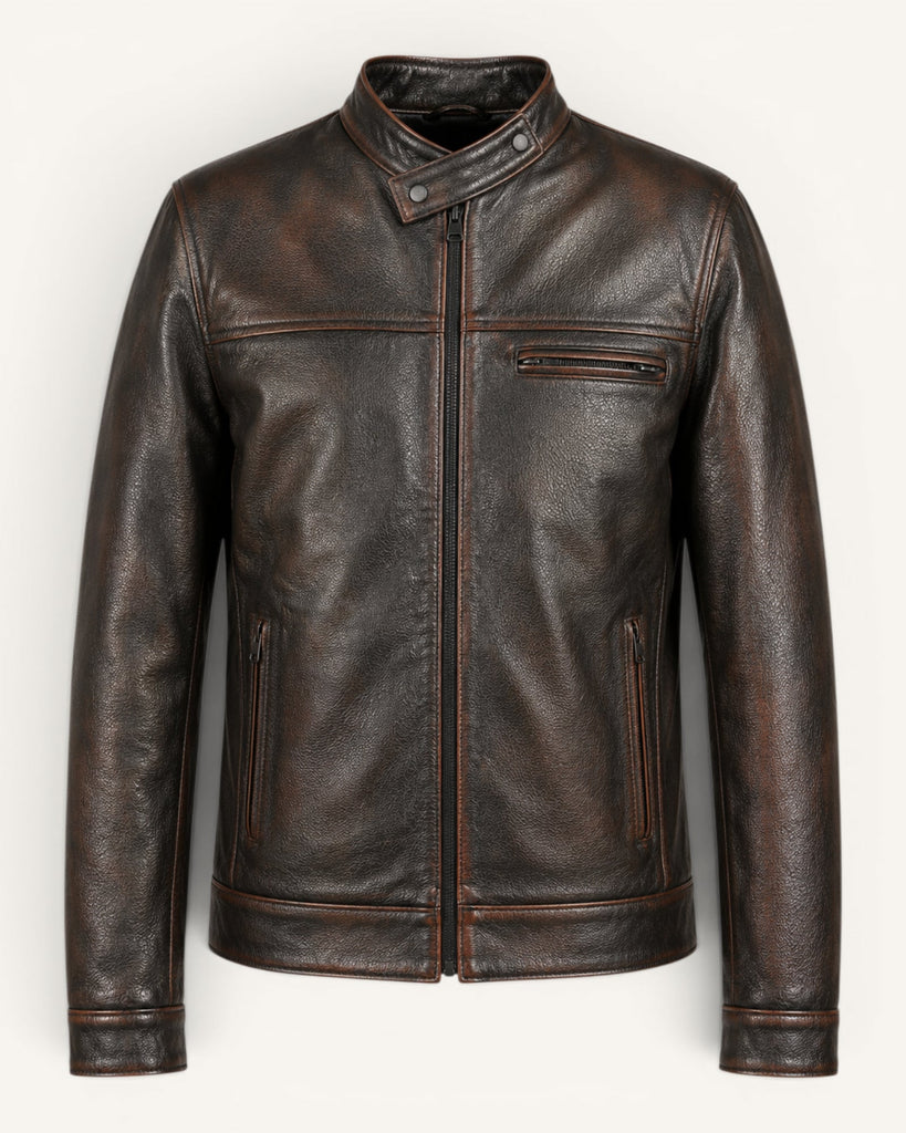 Men's Genuine Leather Jacket (J-0045)