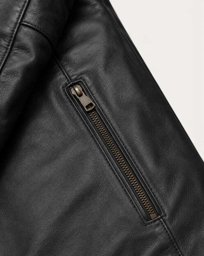 Men's Genuine Leather Jacket (J-0058)