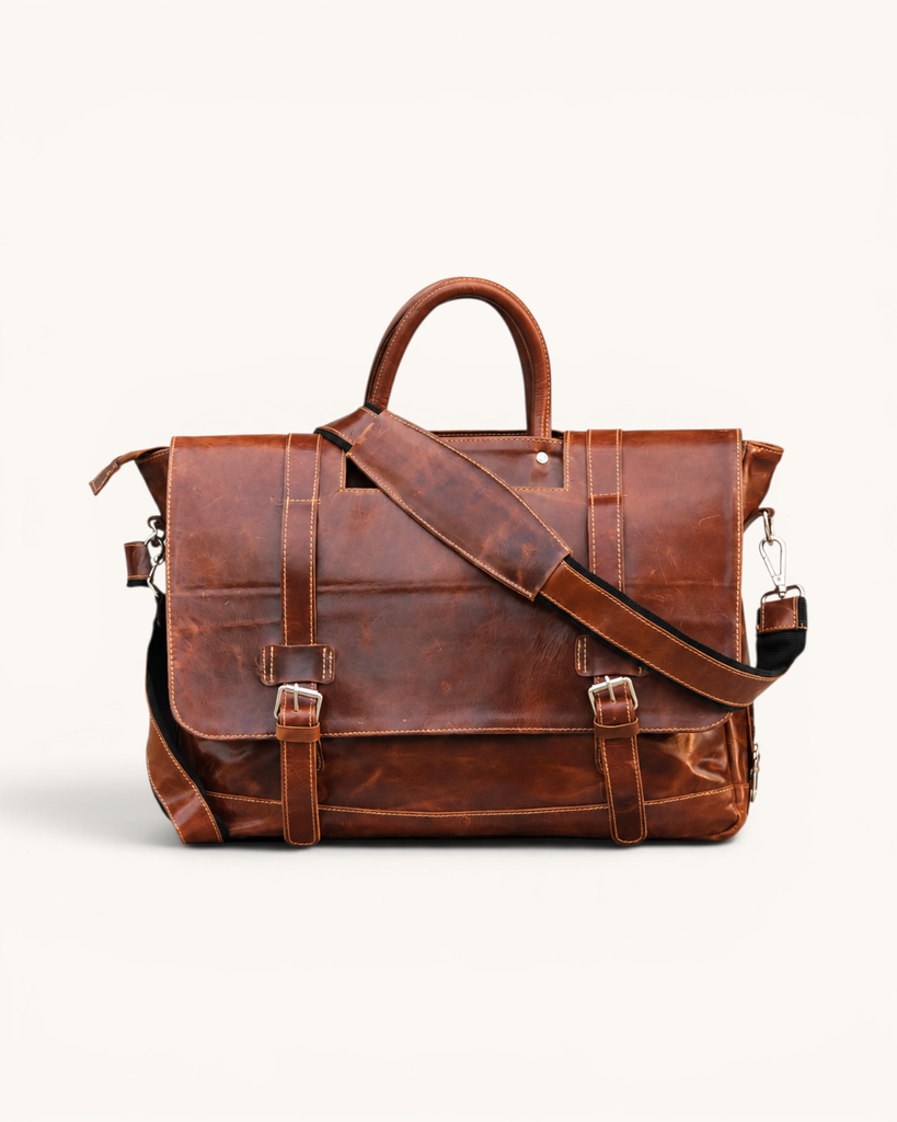 Leather Messenger Bag (B-004)