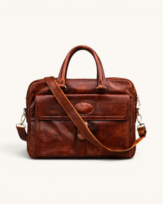 Leather Laptop Messenger Bag (B-001)