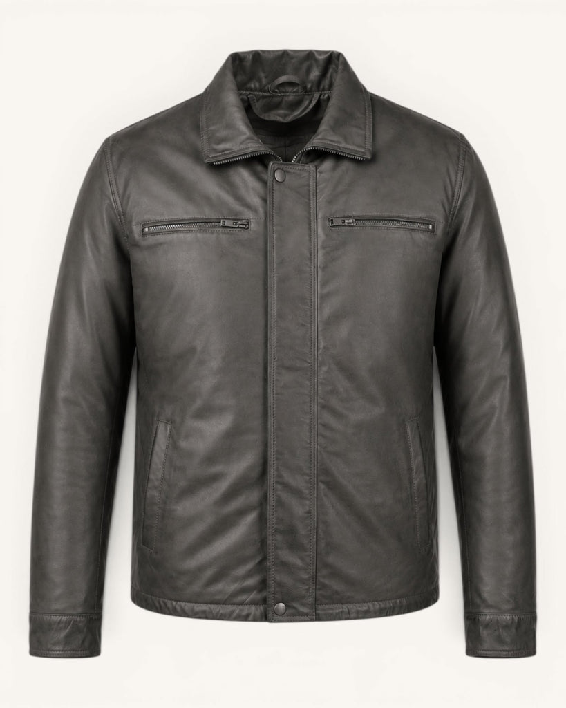Men's Genuine Leather Jacket (J-0054)