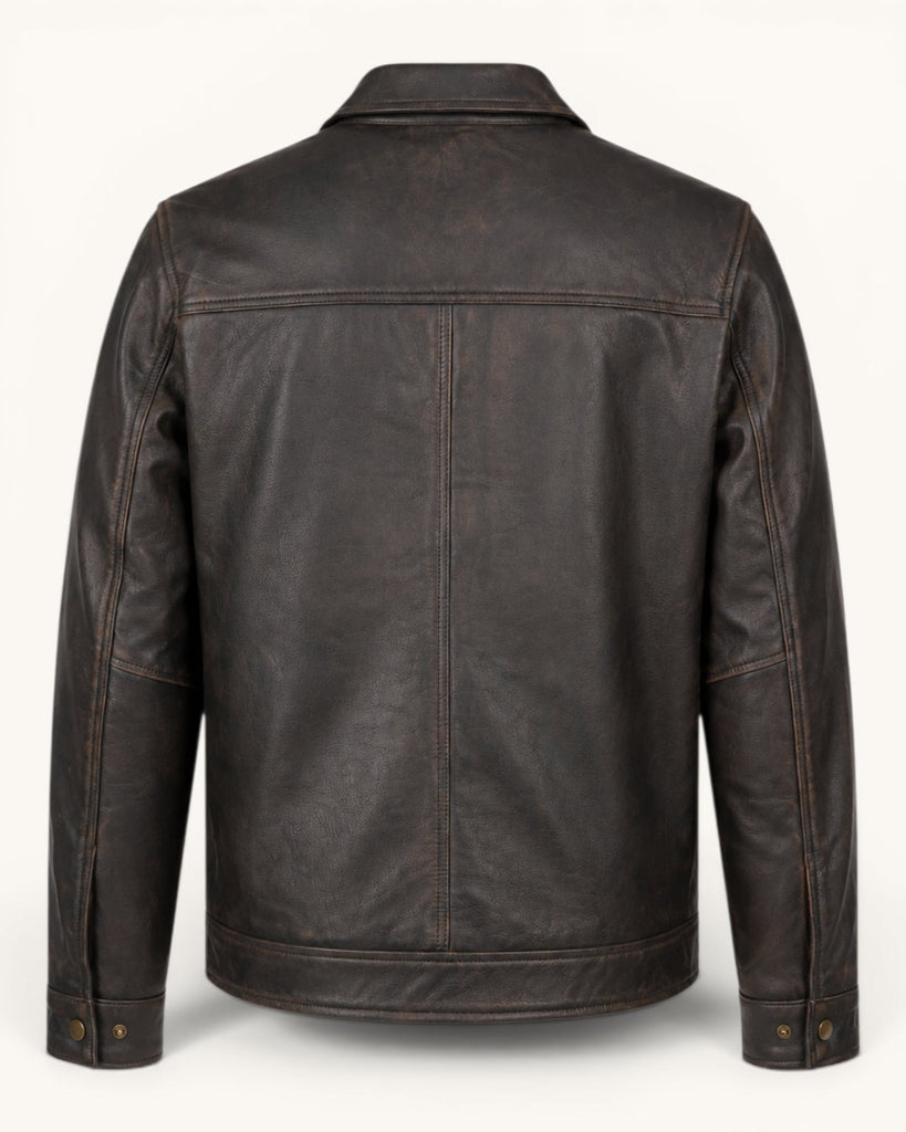 Men's Genuine Leather Jacket (J-0047)