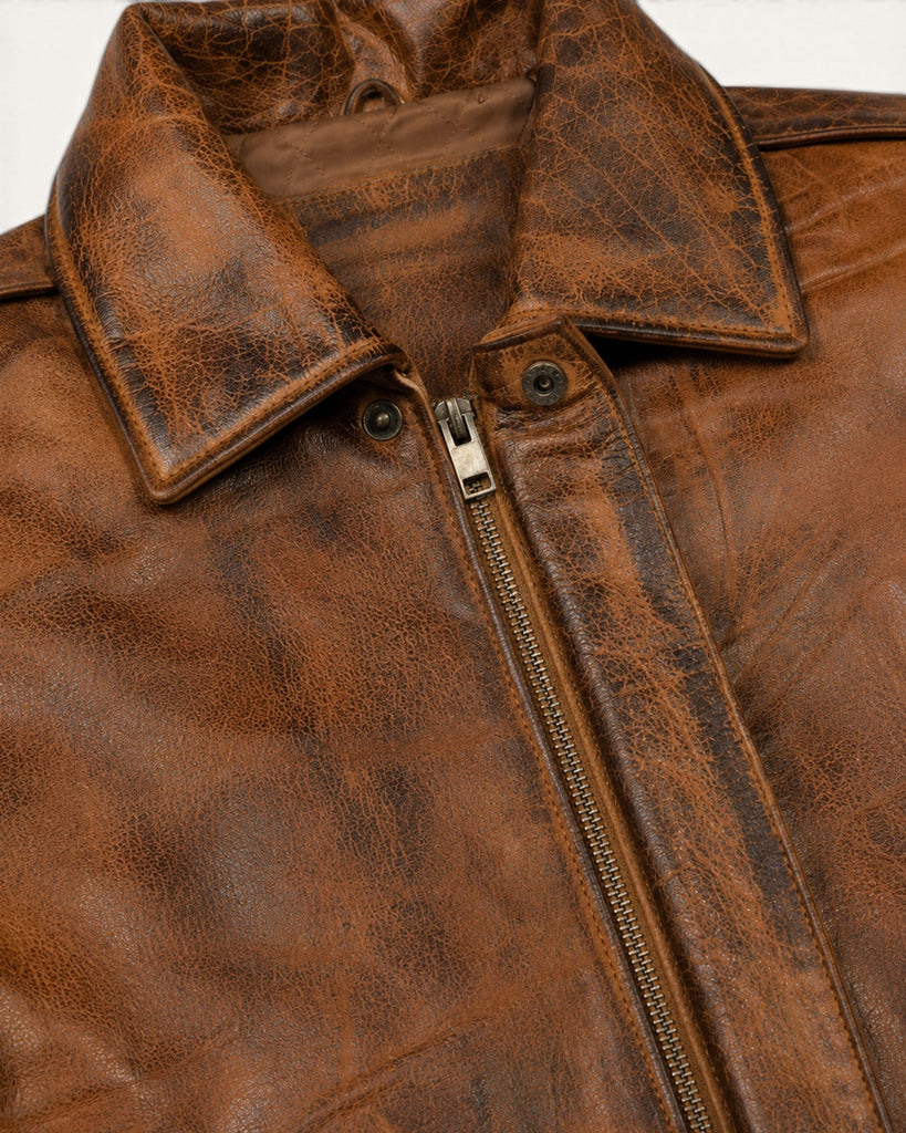 Men's Genuine Leather Jacket (J-0057)