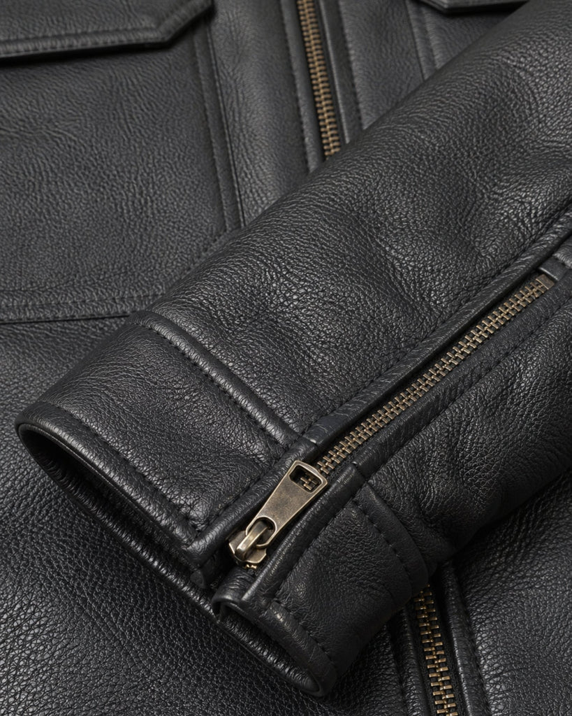 Men's Genuine Leather Jacket (J-0049)