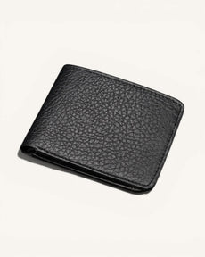 Genuine Leather Wallet (W-185 Black)
