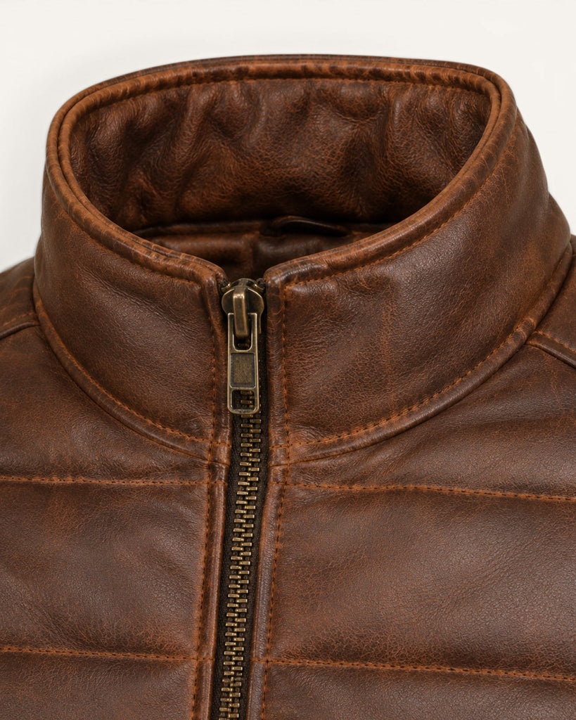 Men's Genuine Leather Jacket (J-0062)