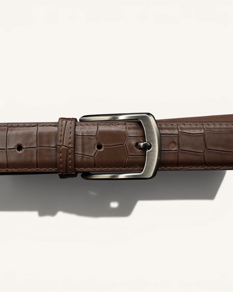 Genuine Leather Belt (B35-CROCO)