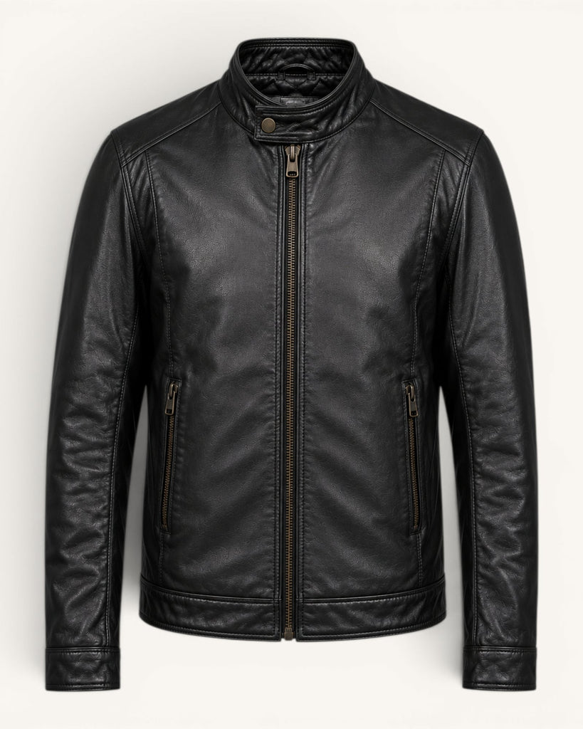 Men's Genuine Leather Jacket (J-0058)