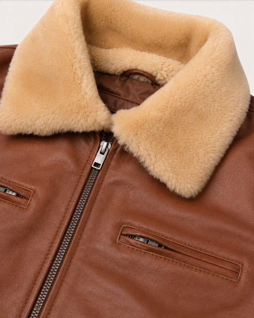 Men's Genuine Leather Jacket (J-0052)
