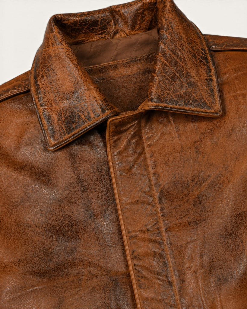Men's Genuine Leather Jacket (J-0057)
