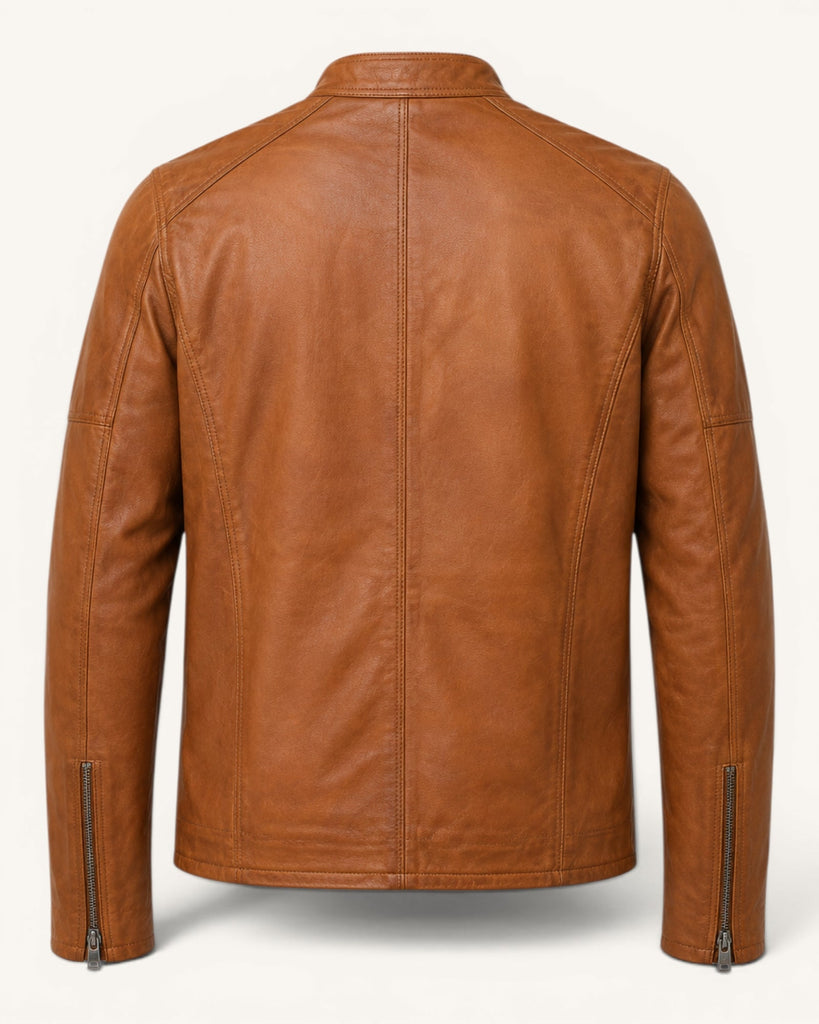 Men's Genuine Leather Jacket (J-0055)