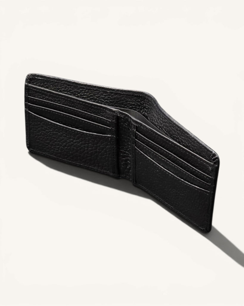 Genuine Leather Wallet (W-185 Black)