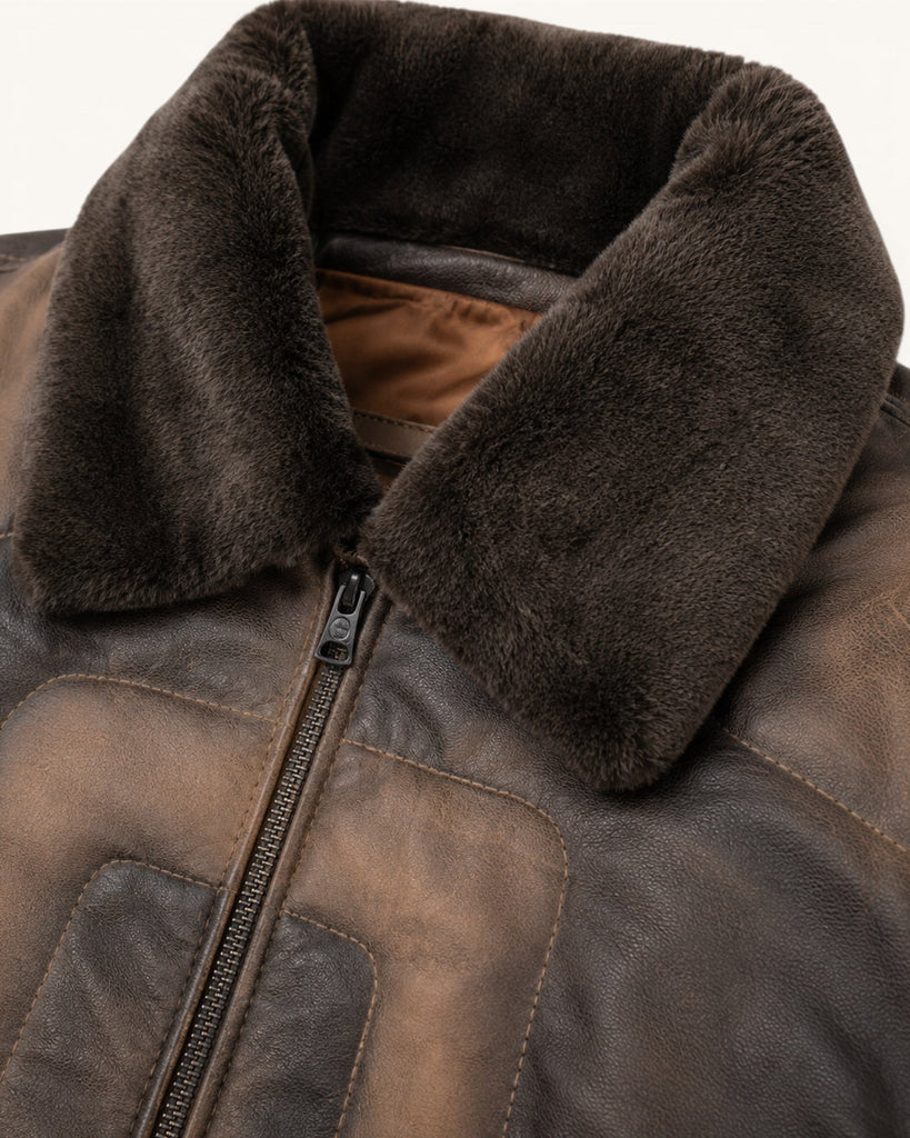 Men's Genuine Leather Jacket (J-0048)