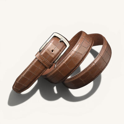 Genuine Leather Belt (B35-CROCO)