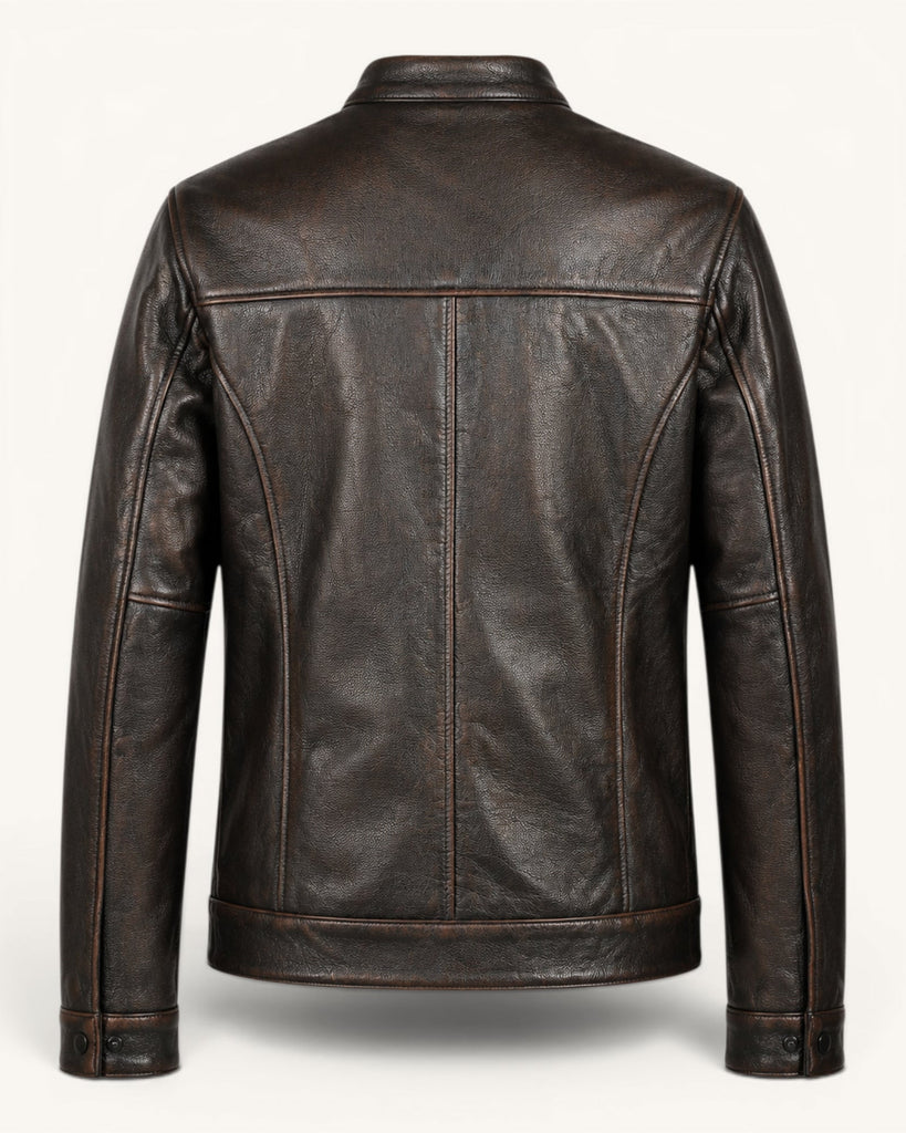 Men's Genuine Leather Jacket (J-0045)