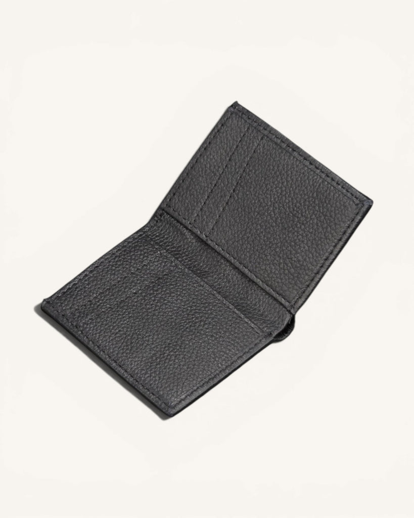 Genuine Leather Wallet (W-901 Black Miled)