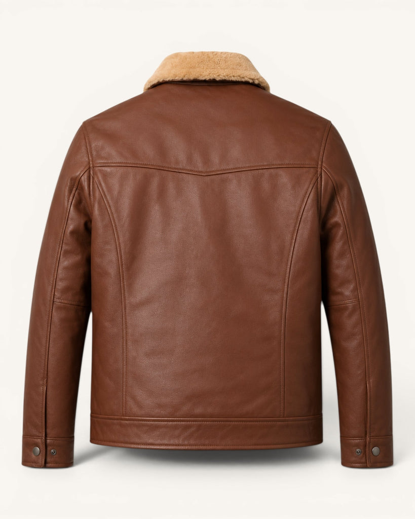 Men's Genuine Leather Jacket (J-0052)