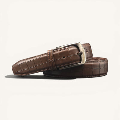 Genuine Leather Belt (B35-CROCO)