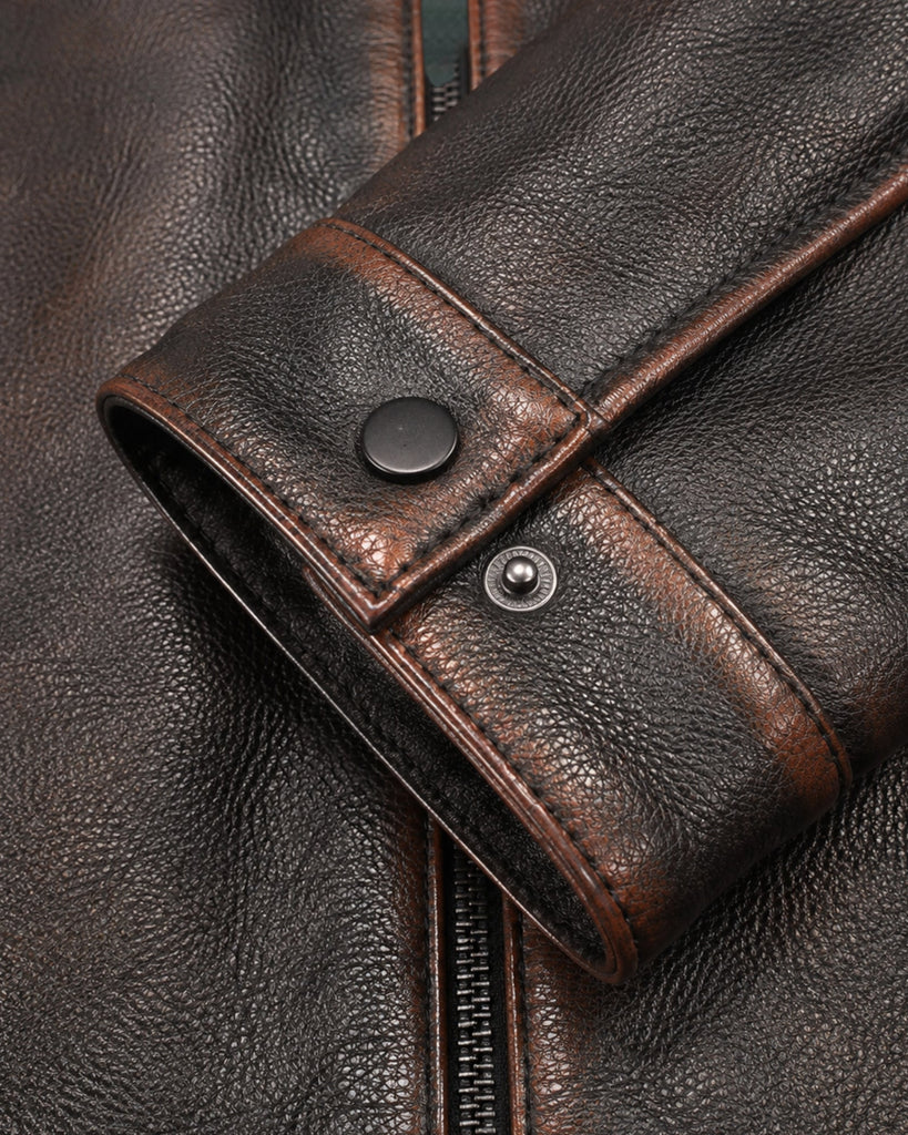 Men's Genuine Leather Jacket (J-0045)